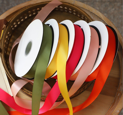 Good price High density solid color single-sided polyester ribbon 2.5cm cake decoration ribbon flower packaging ribbon ribbon online