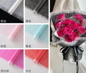 Good price Waterproof Ni Guang Ke woven fabric pattern flower packaging paper online
