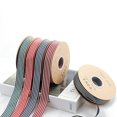 Good price 2.5CM Cake Shop Flower Ties Ribbons Flower Bouquet Gift Packaging Stripes Ribbons online