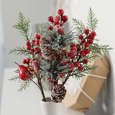 Good price Christmas Decoration Supplies Picks Articulos Decoracion Artificial Foam Christmas Glitter Flower Picks online