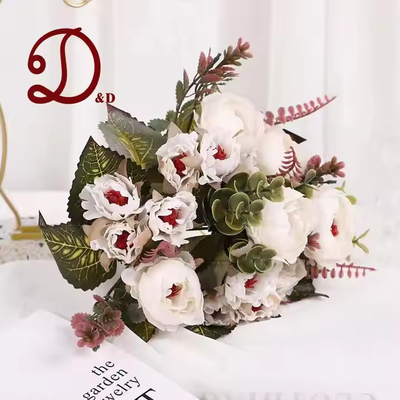 Good price Wholesale High Quality Natural-like Peony Clove Artificial Flower bunch Wedding Simulated Rose Flowers Plants for Decoration online