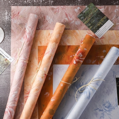 Good price Wholesale of oil painting series flower wrapping paper, thickened waterproof, popular art paper, flower shop materials, flower art splendor paper online