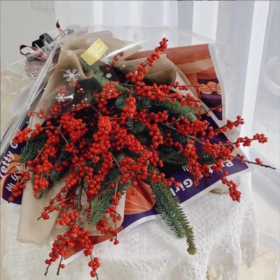 Good price Waterproof transparent snowflake cellophane flower wrapping paper, Christmas gift, Christmas Eve apple bouquet wrapping material online
