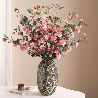 Good price Camellia artificial flowers, multi-headed camellia flower arrangements, long branches, artificial flowers, home decoration online