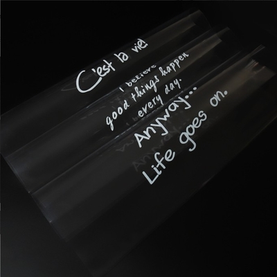 Good price 20 thickened OPPs of the popular dust-proof water transparent flower wrapping paper with English letters and glass paper for rose bouquets online