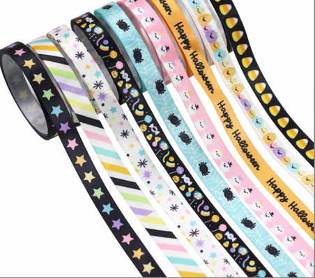 Good price 10mm New Product Halloween Scene Atmosphere Pumpkin Ghost Spider Candy Trick Maker Ribbon Atmosphere Decorative Ribbon online
