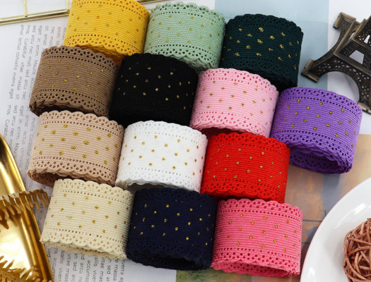 Good price 5 size corduroy lace hot stamping dot ribbon ribbon 38mm bow DIY handmade accessories candy packaging online