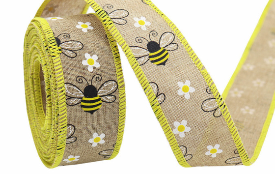Good price Cross border Sunflower bees paragraph Bee Festival polka dot checkered wavy ribbon zip tape online