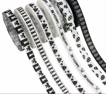 Good price Easter ribbon, black and white Easter wreath, bow decoration ribbon, Easter egg basket, gift packaging ribbon online