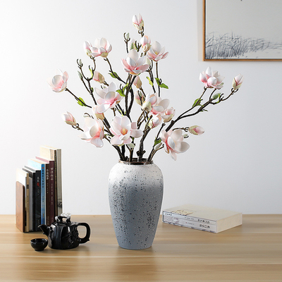 Good price Magnolia artificial flowers, magnolia fake flowers, new Chinese-style living room ornaments for the entrance hall, dining table decoration online