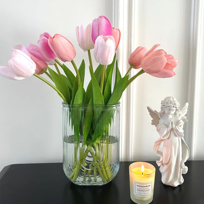 Good price Handmade PU Tulips Custom Size Simulated Flowers for Living Room Decoration and Photography Props online