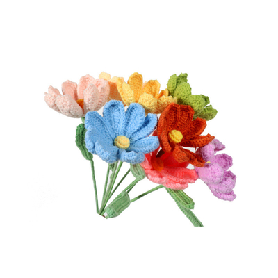 Good price Handmade knitting yarn Gesang flower finished product simulation bouquet home decoration creative ornament handmade yarn Gesang flower online