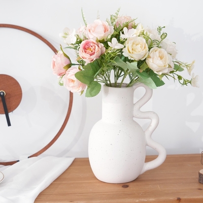 Good price Simulated Pomegranate Rose Finished Bouquet Ins Style Home Decoration Artificial Flowers Wedding Scene Decoration Cross border Hot Selling online