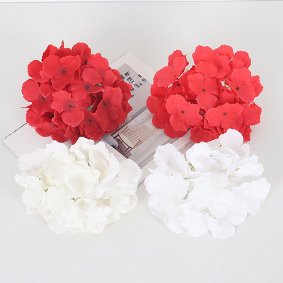 Good price Wholesale of 27 pieces of frosted fabric hydrangea flower heads, artificial flowers for festival wedding road flower arrangement, flower wall base decoration and artificial flowers online