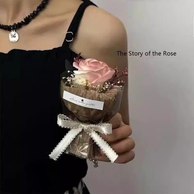 Good price Ins style mini pocket meeting small bouquet of roses simulation flower birthday gift Mother's Day 520 love Gift for People's Day online