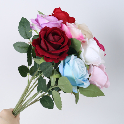 Good price Artificial rose, single-headed small pearl rose, home photo studio photography prop, artificial flower, Valentine's Day bestseller online