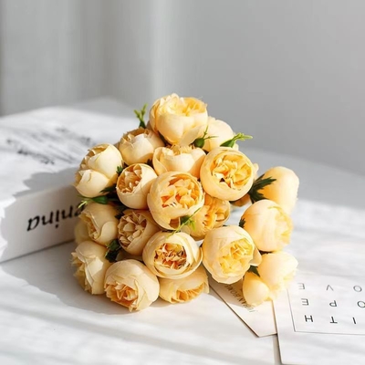 Good price 27 bundled tea roses, peony roses, simulated flowers, popular items, hand held tea roses, photo props, manufacturer wholesale online