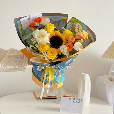 Good price Victoria's original printed paper, double-wrapped flower paper, fresh flower bouquet packaging, festival flower bouquet diy flower materials online
