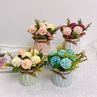 Good price Wholesale of artificial flowers, hydrangea potted plants, decorative items for living rooms and dining rooms, artificial flowers, green plants, potted plants, and table decorations online