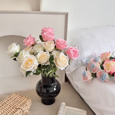 Good price Artificial rose single, Valentine's Day home, wedding decoration, flower wall, artificial flower, artificial flower manufacturer wholesale online
