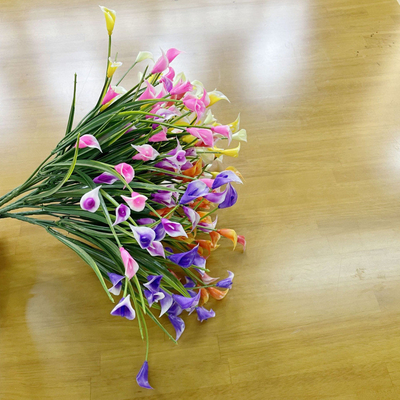 Good price Calla lily artificial flower plastic bud grass cloth flower manufacturer artificial flower artificial plant aquatic plant online