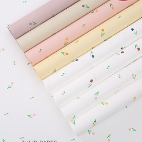 Good price 57*57cm Fashion Tulip Ouya Paper Waterproof Floral Flower Packaging Paper online