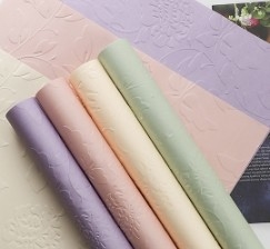 Good price Fashion 3D Embossed Rose Relief Art Flower Packaging Paper for Specialty Arrangements online