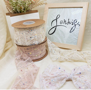 Buy Korean style high-end fish man lace ribbon 7cm hair accessory with high-end feel DIY ribbon semi-finished butterfly Tie a ribbon online manufacture