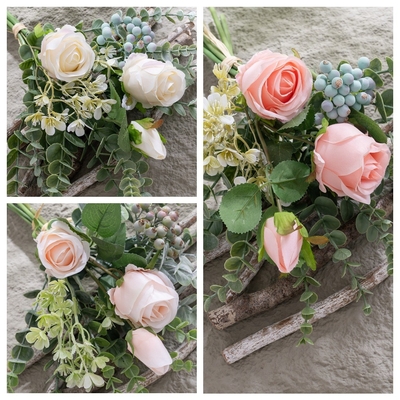 Good price Simulation flower manufacturer Mira rose bouquet home decoration cross-border wedding wholesale fake flowers INS style online