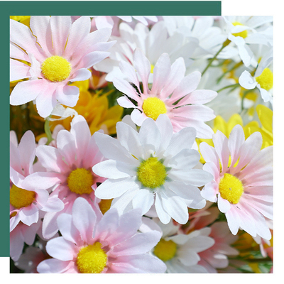 Good price Chamomile simulation, small daisy, fake flower, living room decoration, dining table, fake flower decoration, flower arrangement, ornaments, photography props online