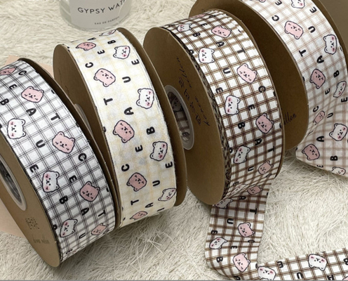 Good price 4.0cm Cute Cartoon Anime Printed Ribbon Gift Box Packaging Bow DIY Children's Cake Decorative ribbon online