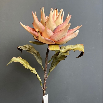 Good price Simulated flower Golden lotus Emperor designer style home decoration model room live streaming room soft decoration table flower online