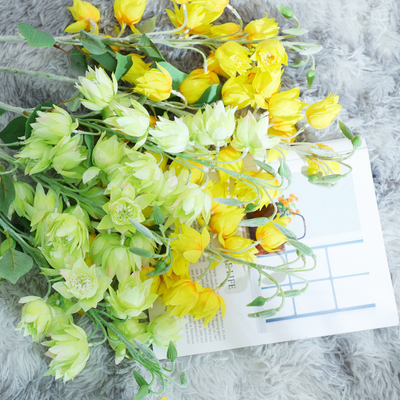 Good price Nordic high-end simulation flowers, wind chimes, silk flowers, fake flowers, home furnishings, homestays, living rooms, desktop flower arrangements, silk flowers, wedding decorations online
