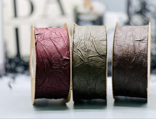 Good price Autumn and Winter Maillard Silk Ribbon Flower Gift Cake DIY Handmade Baking Packaging Ribbon in Chocolate/Customized Color online