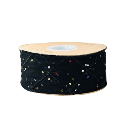 Good price Color Fastness Guaranteed Sequin Embroidery Ribbon for Style Internet 5.5cm Width Polypropylene PP Packaging Accessories online