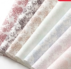 Buy Florist Wrapping Bouquet Packing Paper 3D Cotton Key Paper Star River Rose Love Flower Packaging Paper online manufacture
