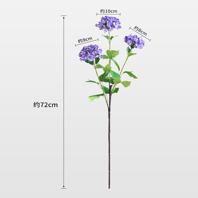 Buy Home Decoration 3-Head Wooden Embroidered Ball Simulation Flower Soft Wedding Flower Wall Ceiling Decor Multiple Color online manufacture