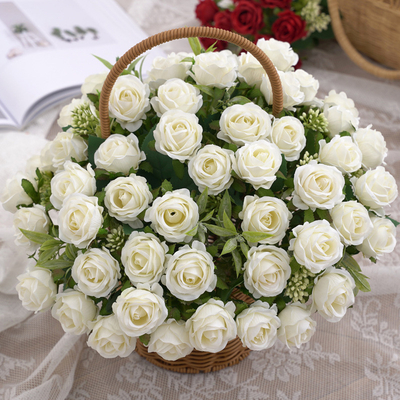 Good price Small rose artificial flowers, fake flowers, wedding materials, home desktop decoration, photography props online