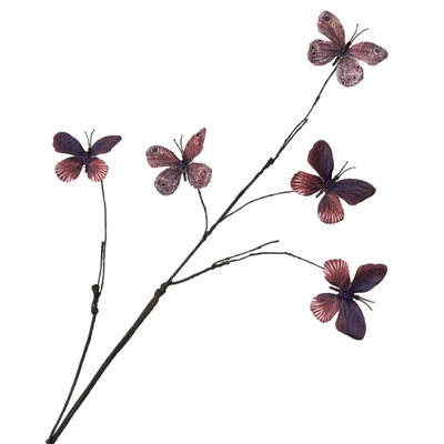 Good price 5 simulated dead branches, butterfly bouquets, fake flowers, living room decorations, stage, wedding decorations, simulated flowers online