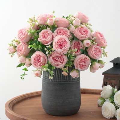 Good price Spring scenery, budding peonies, artificial flowers, paeonies, roses, home ornaments, wedding bouquets, road signs, table decorations online
