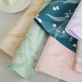 Good price Blue Bellflower Waterproof Floral Flower Packaging Paper online