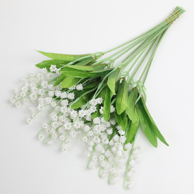 Good price Simulated green plants, lily of the valley, wedding bouquet, home decoration, flower supplies, white high-end decoration, wedding decoration online