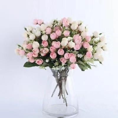 Good price DIY artificial rose flower buds for home wedding decoration and fake bouquets online