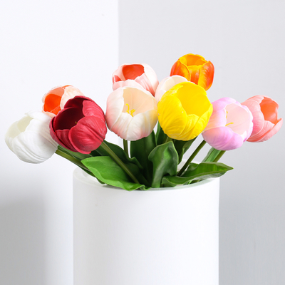 Good price Simulated bouquet with moisturizing touch, lantern tulip, high-end flower arrangement, living room cake decoration, fake flower decoration, dried flowers online