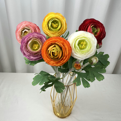 Buy Rubble cloth with 2 heads, lotus flower simulation bouquet, wedding decoration, home decoration, artificial flowers, countryside road guide, flower arrangement decoration, fake flowers online manufacture
