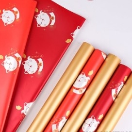 Good price Zhaocai Cat Opening Gilded Ouya Paper Waterproof Floral Flower Packaging Paper online