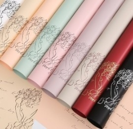 Good price French Romantic Waterproof Floral Flower Packaging Paper online