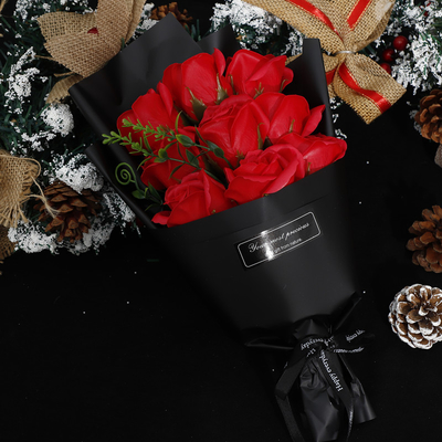 Good price 520 Valentine's Day Gift 9 Roses Eternal Life Soap Bouquet Company Annual Meeting Handheld Flowers Couple's Day Gift online