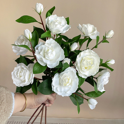 Good price Artificial gardenias, dining table, living room, bedroom, home decoration bouquets, artificial flowers, shooting props, photography props online