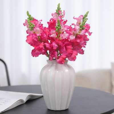 Good price Artificial snapdragons, pink dragon head flowers, artificial flowers, wedding props, decorative bouquets, and decorative materials, violet silk flowers online